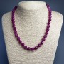 Raspberry Tourmaline Necklace, Smooth Bead, Diameter 8.5mm+/-, Length 50cm+
