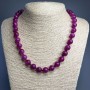 Raspberry Tourmaline Necklace, Smooth Bead, Diameter 10mm+/-, Length 50cm+