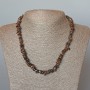 Bronzite Necklace, natural stone chips, diameter 7x2mm+/-, length 47cm+