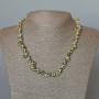 Dalmatian Jasper Necklace, natural stone chips, diameter 9x4mm+/-, length 46cm+