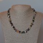 Tourmaline Necklace, natural stone chips, diameter 10x3mm+/-, length 47cm+