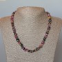 Tourmaline Necklace, natural stone chips, diameter 7x3mm+/-, length 48cm+