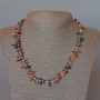 Tourmaline Necklace, natural stone chips “Needle”, diameter 13x3mm+/-, length 47cm+