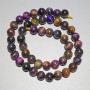 Multicolour Cat's Eye Beads, Natural Stone Smooth Round, Diameter 8.5mm+/-, Length 38cm+/- on a Strand
