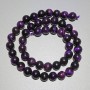 Purple Cat's Eye Beads, natural stone smooth round, diameter 8.5mm+-, length 38cm+- on thread