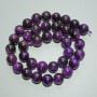 Purple Cat's Eye Beads, Natural Stone, Smooth Round, Diameter 10.5mm+/-, Length 38cm+/- on a Thread