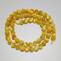 Yellow Cat's Eye Beads, Natural Stone, Smooth Round, Diameter 6.5mm+/-, Length 38cm+/- on a Thread