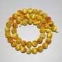 Yellow Cat's Eye Beads, Natural Stone, Smooth Round, Diameter 8.5mm+/-, Length 38cm+/- on a Thread