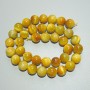 Yellow Cat's Eye Beads, Natural Stone, Smooth Round, Diameter 10mm+/-, Length 38cm+/- on a Thread
