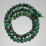 Green Cat's Eye Beads, Natural Stone, Smooth Round, Diameter 6.5mm+/-, Length 37cm+/- on a Thread