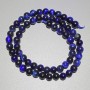 Blue Cat's Eye Beads, Natural Stone, Smooth Round, Diameter 6.5mm+/-, Length 38cm+/- on a Thread