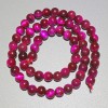 Raspberry Cat's Eye Beads, Natural Stone, Smooth Round, Diameter 6.5mm+/-, Length 38cm+/- on a Thread