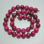 Raspberry Cat's Eye Beads Natural Stone Smooth Round, Diameter 10mm+-, Length 38cm+- on a Strand
