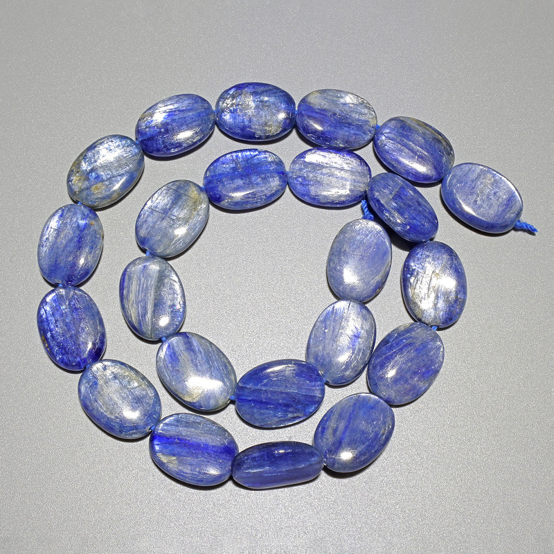 Kyanite Beads Natural Stone Oval, Diameter 12x16mm+-, Length 40cm+- on a Strand