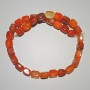 Beads Agate Orange natural stone bar, diameter 9x12mm+/-, length 38cm+/- on fishing line