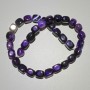 Beads Agate Purple natural stone bar, diameter 9x12mm+/-, length 38cm+/- on fishing line