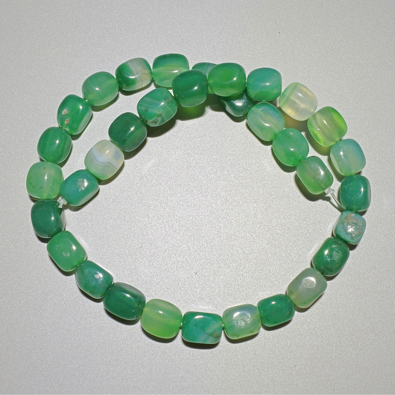 Agate Beads Natural Stone Bar, diameter 9x12mm+-, length 37cm+- on nylon thread
