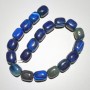 Beads Agate Blue natural stone bar, diameter 15x19mm+/-, length 38cm+/- on fishing line