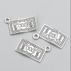 Jewellery Finding Pendant "Money" 7x13mm, Pack of 25pcs+/-, 20g