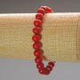 Coral Bracelet natural smooth bead, diameter 8mm+/-, length 18cm+/- (stretch)