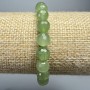 Prehnite Bracelet natural stone faceted bead, diameter 8mm+/-, length 18cm+/- (stretch)