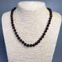 Tourmaline Rubellite Natural Stone Faceted Rondelle Necklace, Diameter 8x6mm+/-, Length 51cm+