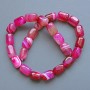 Raspberry Agate Natural Stone Bar Beads, Diameter 11x15mm+/-, Length 38cm+/- on Fishing Line