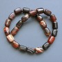 Brown Agate Natural Stone Bar Beads, Diameter 11x15mm+/-, Length 39cm+/- on Fishing Line