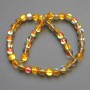 Opal Glass Beads Yellow Chameleon Smooth Round, Diameter 8.5mm+/-, Length 38cm+/- on Thread