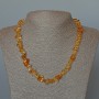 Citrine Necklace, Natural Tumbled Stone, Diameter 8x4mm+-, Length 48cm+