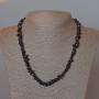 Garnet Necklace, Natural Tumbled Stone, Diameter 7x2mm+-, Length 47cm+
