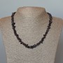 Garnet Necklace, Natural Tumbled Stone, Diameter 6x2mm+-, Length 45cm+