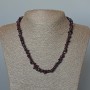 Garnet Necklace, Natural Stone Chips, Diameter 8x3mm+-, Length 47cm+