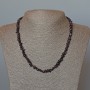 Garnet Natural Stone Necklace, chips, diameter 5x2mm+/-, length 45cm+