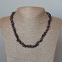 Garnet Natural Stone Necklace, tumbled, diameter 9x4mm+/-, length 47cm+