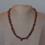 Garnet Brown Natural Stone Necklace, tumbled, diameter 7x3mm+/-, length 48cm+