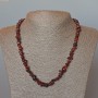 Garnet Brown Natural Stone Necklace, tumbled, diameter 7x3mm+/-, length 48cm+