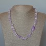 Amethyst Necklace, natural stone chips, diameter 10x3mm+/-, length 47cm+