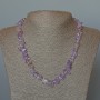 Amethyst Necklace, natural stone chips, diameter 9x4mm+/-, length 47cm+