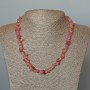 Strawberry Quartz Necklace Natural Stone Chips, Diameter 8x4mm+/-, Length 47cm+