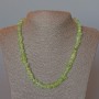 Prehnite Necklace Natural Stone Tumbled, Diameter 8x3mm+/-, Length 48cm+