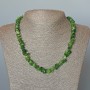 Jadeite Necklace Natural Stone Chips, Diameter 10x4mm+/-, Length 47cm+