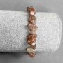 Heliolite Bracelet, natural stone chip, diameter 9x4mm+-, length 18cm (stretch)