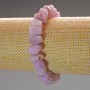 Kunzite Bracelet Natural Stone Faceted Rondelle, Diameter 10x7mm+/-, Length 18cm (Stretch)