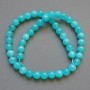 Aquamarine Beads Natural Stone Smooth Round, Diameter 8.5mm+/-, Length 38cm+/- on a Strand