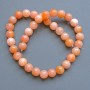 Dyed Quartz Beads Smooth Round, Diameter 8.5mm+/-, Length 38cm+/- on Nylon Thread
