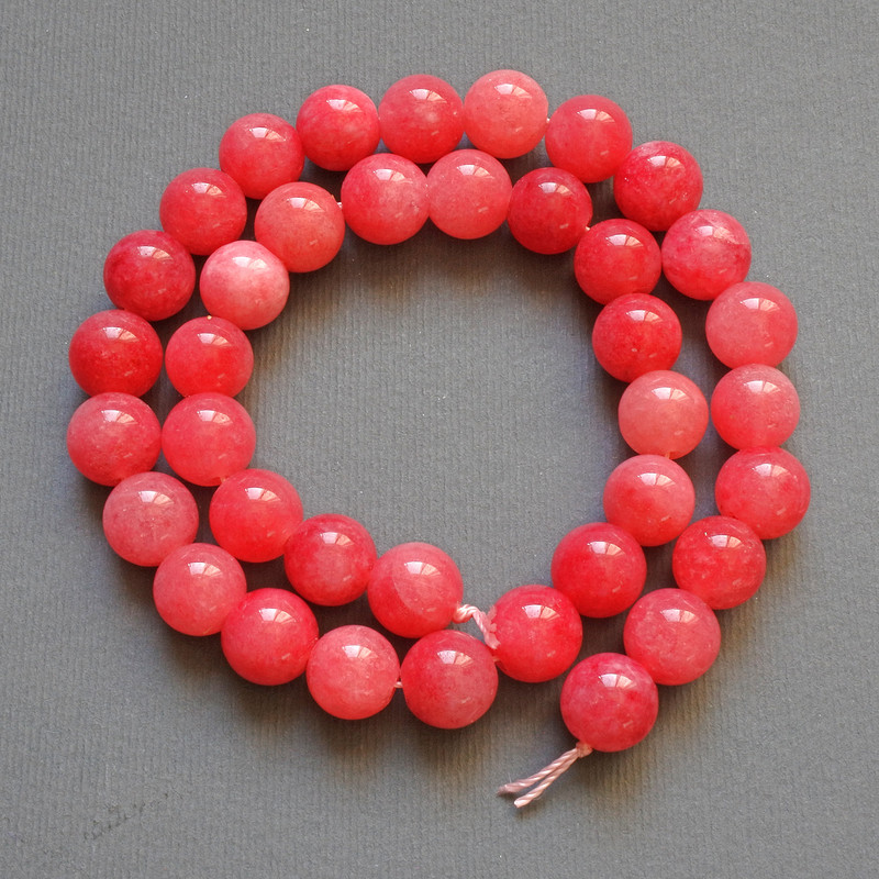 Tourmaline Beads Natural Stone Smooth Round, Diameter 10mm+/-, Length 37cm+/- on a Strand