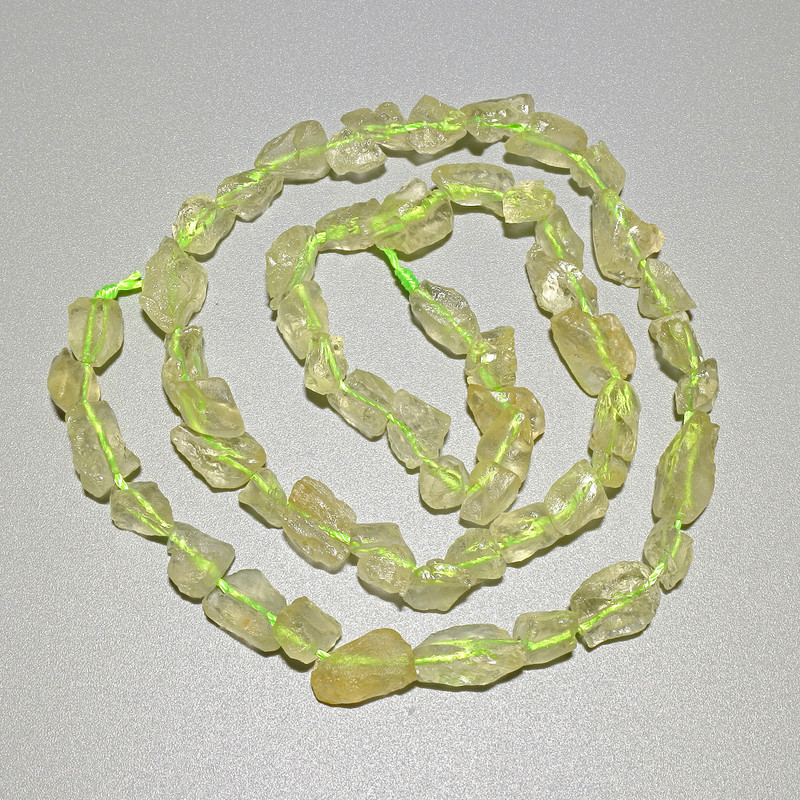 Citrine Quartz Beads Natural Stone Tumbled, Diameter 6x7mm+/-, Length 40cm+/- on a Strand
