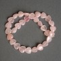 Rose Quartz Natural Stone Beads, Heart Shape, Diameter 12x12x6mm+-, Length 39cm+- on Strand
