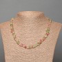 Assorted Tinted Quartz Necklace, Tumbled Beads, Diameter 7x3mm+-, Length 48cm